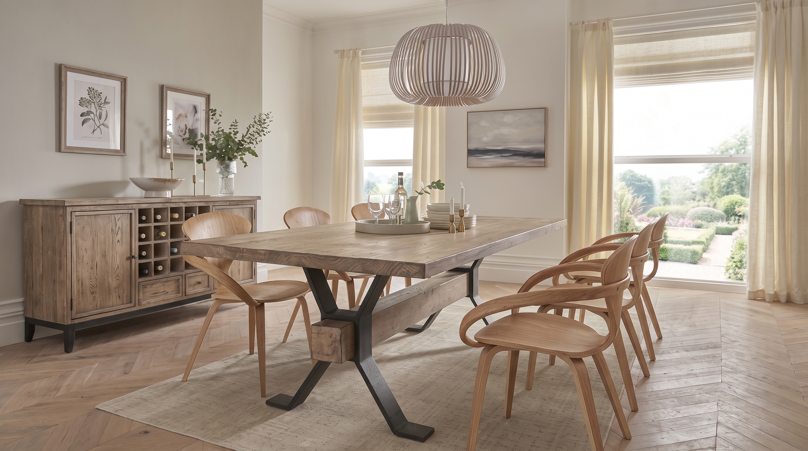 Dining room after AI furniture placement